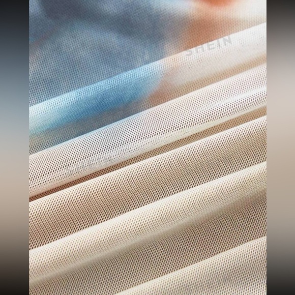 MOD Tie Dye Ruched One Shoulder Crop Top- M - Picture 4 of 4